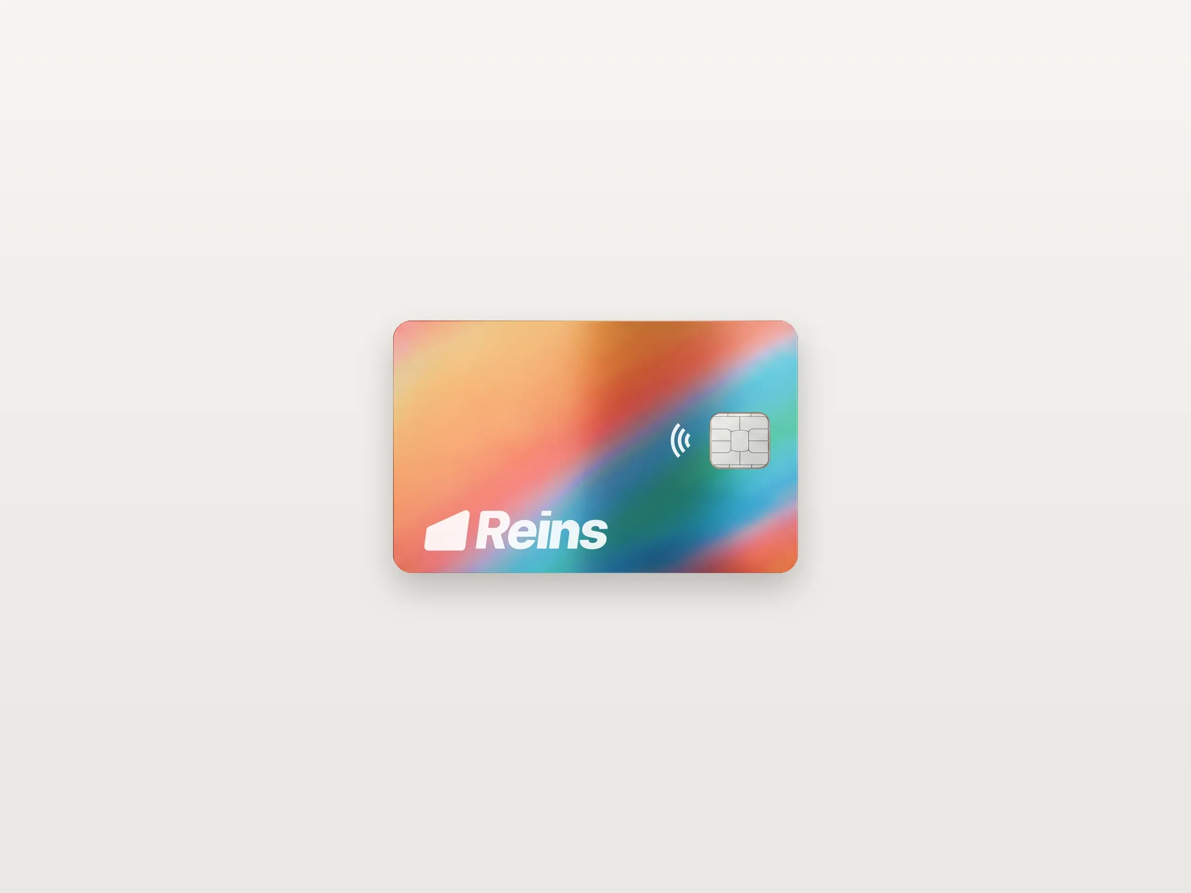 A Reins payment card facing forward